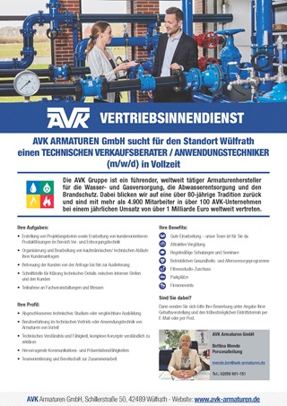 Stellenanzeige Technischer Verkaufsberater/ Anwendungstechniker